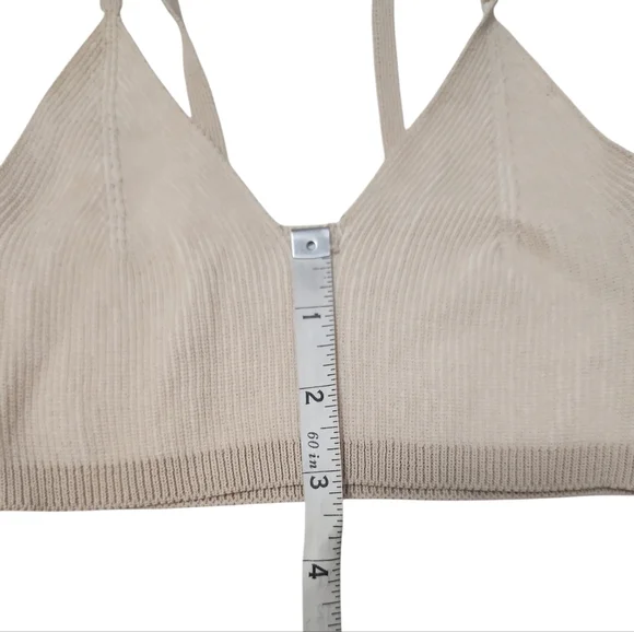 Jacquemus Beige Ribbed Knit Bra Top - Picture 8 of 9